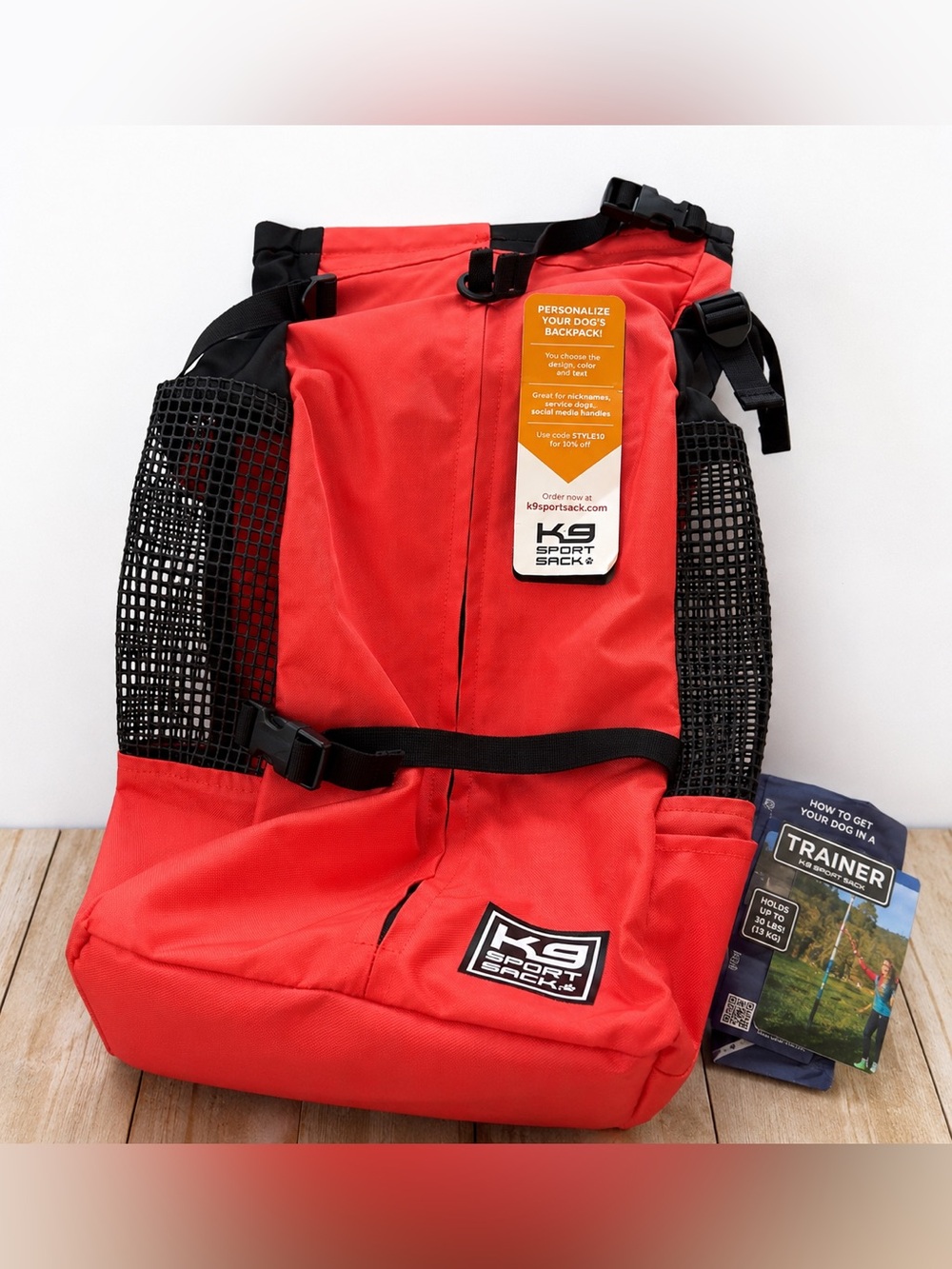 K9 Sport Sack Trainer Coral/Orange Dog Carrier Backpack Large NWT Up to 30 lbs